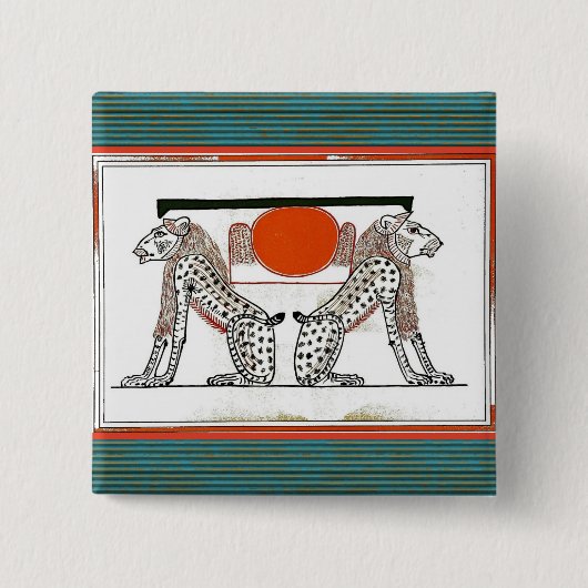 エジプトの神のボタン 缶バッジ (正面)