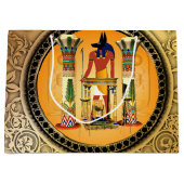 エジプトの神のanubis ラージペーパーバッグ (正面)