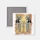 エジプトの神を愛する古い芸術ハトールの女神 マグネット (正面/裏面)