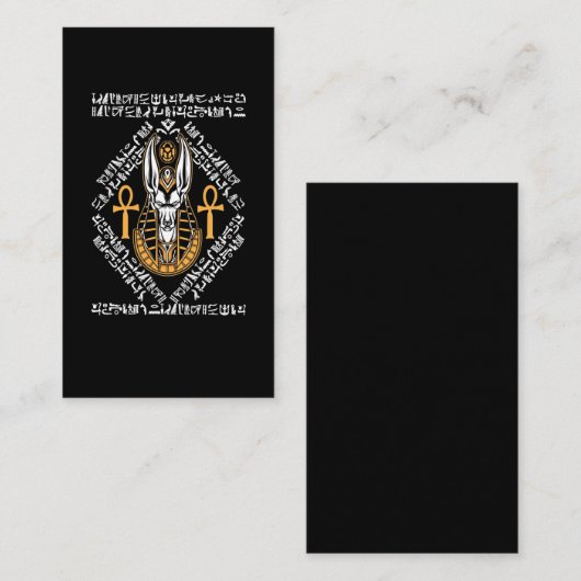 エジプトの神アヌビスアンフエジプトヒエログリフ 名刺 (正面/裏面)