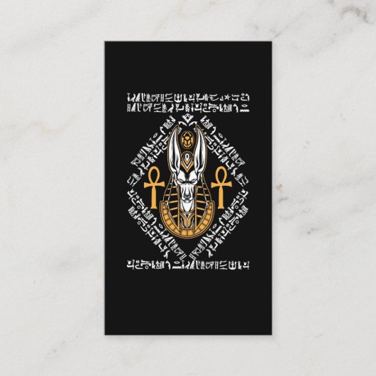 エジプトの神アヌビスアンフエジプトヒエログリフ 名刺 (正面)