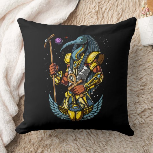 エジプトの神アンクスカラブ古代のシンボル クッション (ブランケット)