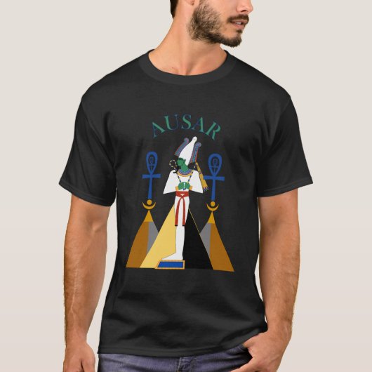 エジプトの神オシリスオーサーケメットケメイ Tシャツ (正面)