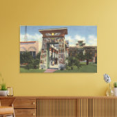 エジプトの神社のレプリカ、ロシクルチアン公園 キャンバスプリント (インサイチュ (リビング))