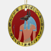 エジプトの神、アヌビス セラミックオーナメント (左)