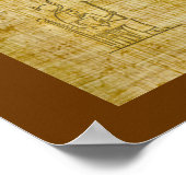 エジプトの神「ANUBIS on Papyrus」アートポスター ポスター (角)