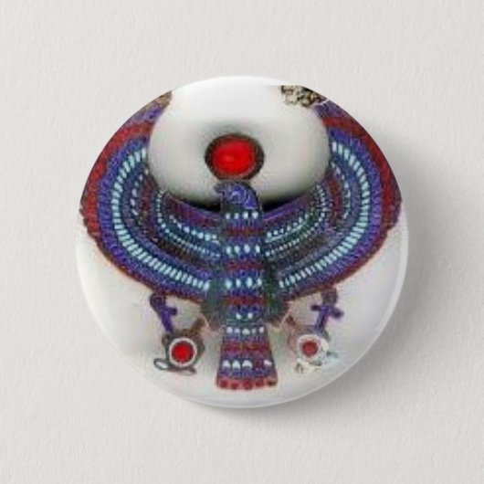 エジプトの神HORUS 缶バッジ (正面)