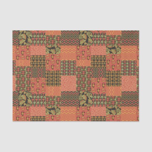 エジプトの種族のフェイクなパッチワークのティッシュペーパーシート 薄葉紙 (正面)