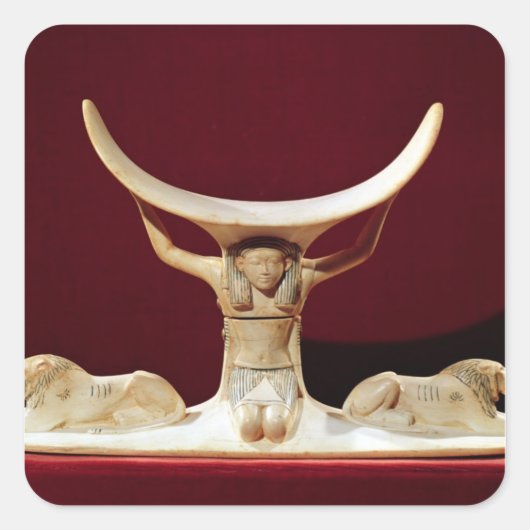 エジプトの空気の神、シュウのヘッドレスト スクエアシール (正面)