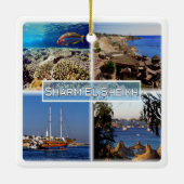 エジプトの紅海にあるSHARM EL SHEIK セラミックオーナメント (裏面)