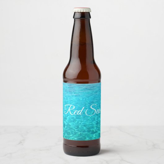 エジプトの紅海の紺碧の海水 ビールラベル (正面)