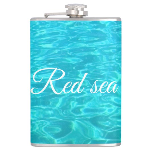 エジプトの紅海の紺碧の海水 フラスク (正面)