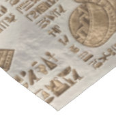 エジプトの絵文字と神 – ヴィンテージ金ゴールド テーブルクロス (アングル)