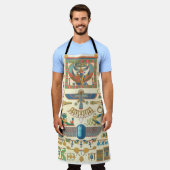 エジプトの絵文字オールオーバープリントエプロン エプロン (着用した状態)