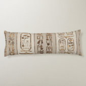 エジプトの絵文字パステル金ゴールド ボディピロー (裏面)