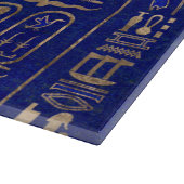 エジプトの絵文字パターン金ゴールドラピスラズリ カッティングボード (角)