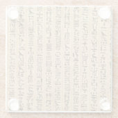 エジプトの絵文字：シームグランジレス魔法 ガラスコースター (裏面)