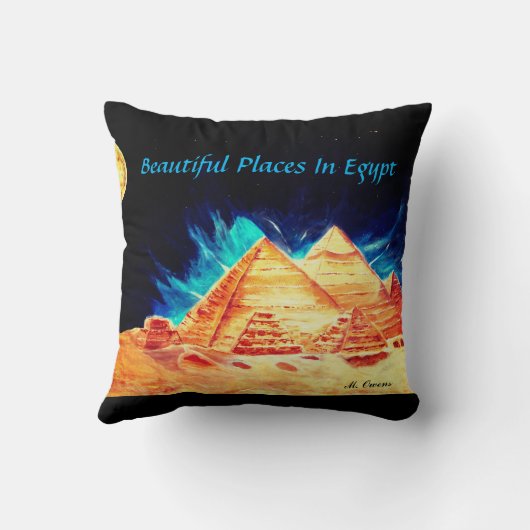 エジプトの美しい場所装飾用クッション クッション (裏面)
