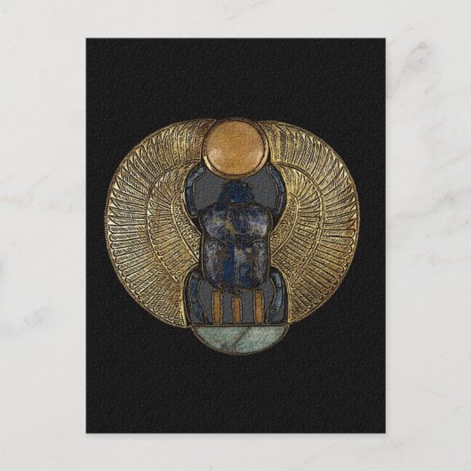エジプトの翼のあるスカーラーブポストカード ポストカード (正面)