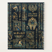 エジプトの聖体文字と神 – アバロンと金ゴールド プランナー手帳 (裏面)