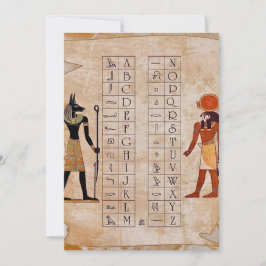 エジプトの聖刻文字アルファベットチャート 古代ポスター 招待状
