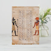 エジプトの聖刻文字アルファベットチャート 古代ポスター 招待状 (スタンド正面)