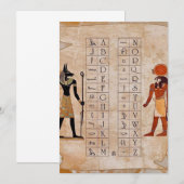 エジプトの聖刻文字アルファベットチャート 古代ポスター 招待状 (正面/裏面)
