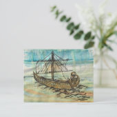 エジプトの船バークのサン・アート・ポストカード ポストカード (スタンド正面)