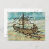 エジプトの船バークのサン・アート・ポストカード ポストカード (正面/裏面)