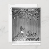 エジプトの色彩の鮮やかレリーフ、 浮き彫りの魚釣り ポストカード (正面/裏面)