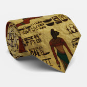 エジプトの装飾的な象形文字パターン ネクタイ (ロール)