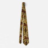 エジプトの装飾的な象形文字パターン ネクタイ (裏面)