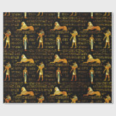 エジプトの装飾的な象形文字パターン ラッピングペーパー (フラット)