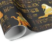 エジプトの装飾的な象形文字パターン ラッピングペーパー (ロールコーナー)