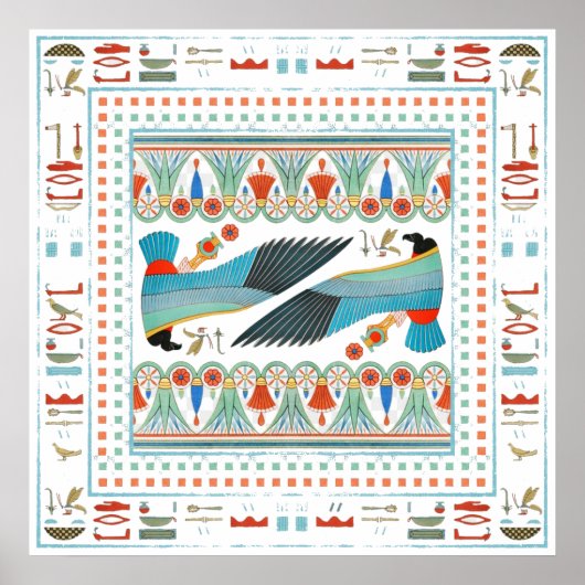 エジプトの観賞用シームレスパターンI ポスター (正面)