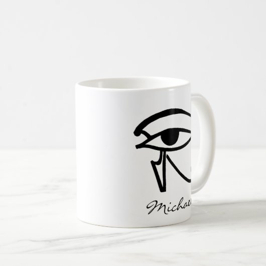 エジプトの記号: Utchat コーヒーマグカップ (正面右)