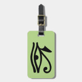 エジプトの記号: Wedjat ラゲッジタグ (正面縦)