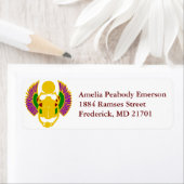 エジプトの誕生日パーティーの招待住所 シール (インサイチュ)