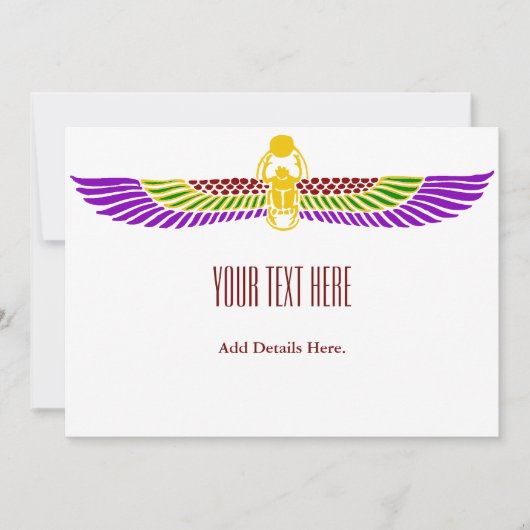 エジプトの誕生日パーティーへの招待 – シンプル 招待状 (正面)