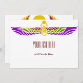 エジプトの誕生日パーティーへの招待 – シンプル 招待状 (正面/裏面)