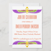 エジプトの誕生日パーティーへの招待 招待状 (正面)