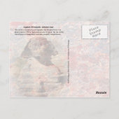 エジプトの象形文字のアルファベットチャート ポストカード (裏面)