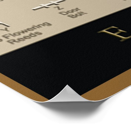 エジプトの象形文字のポスター ポスター (角)