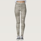 エジプトの象形文字の大きなパターン レギンス (正面)