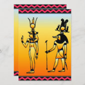 エジプトの象形文字の招待状カード 招待状 (正面/裏面)