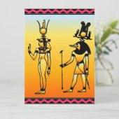 エジプトの象形文字の招待状カード 招待状 (スタンド正面)