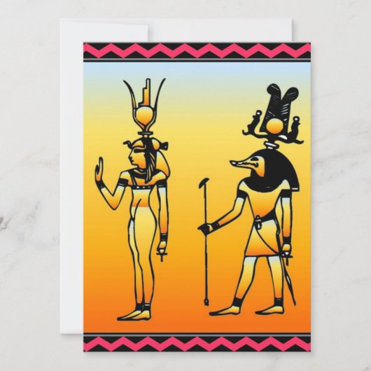 エジプトの象形文字の招待状カード 招待状 (正面)
