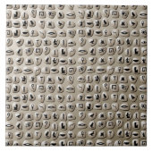 エジプトの象形文字の石パターン タイル (正面)