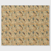 エジプトの象形文字の鳥パターン ラッピングペーパー (フラット)