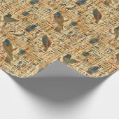 エジプトの象形文字の鳥パターン ラッピングペーパー (角)